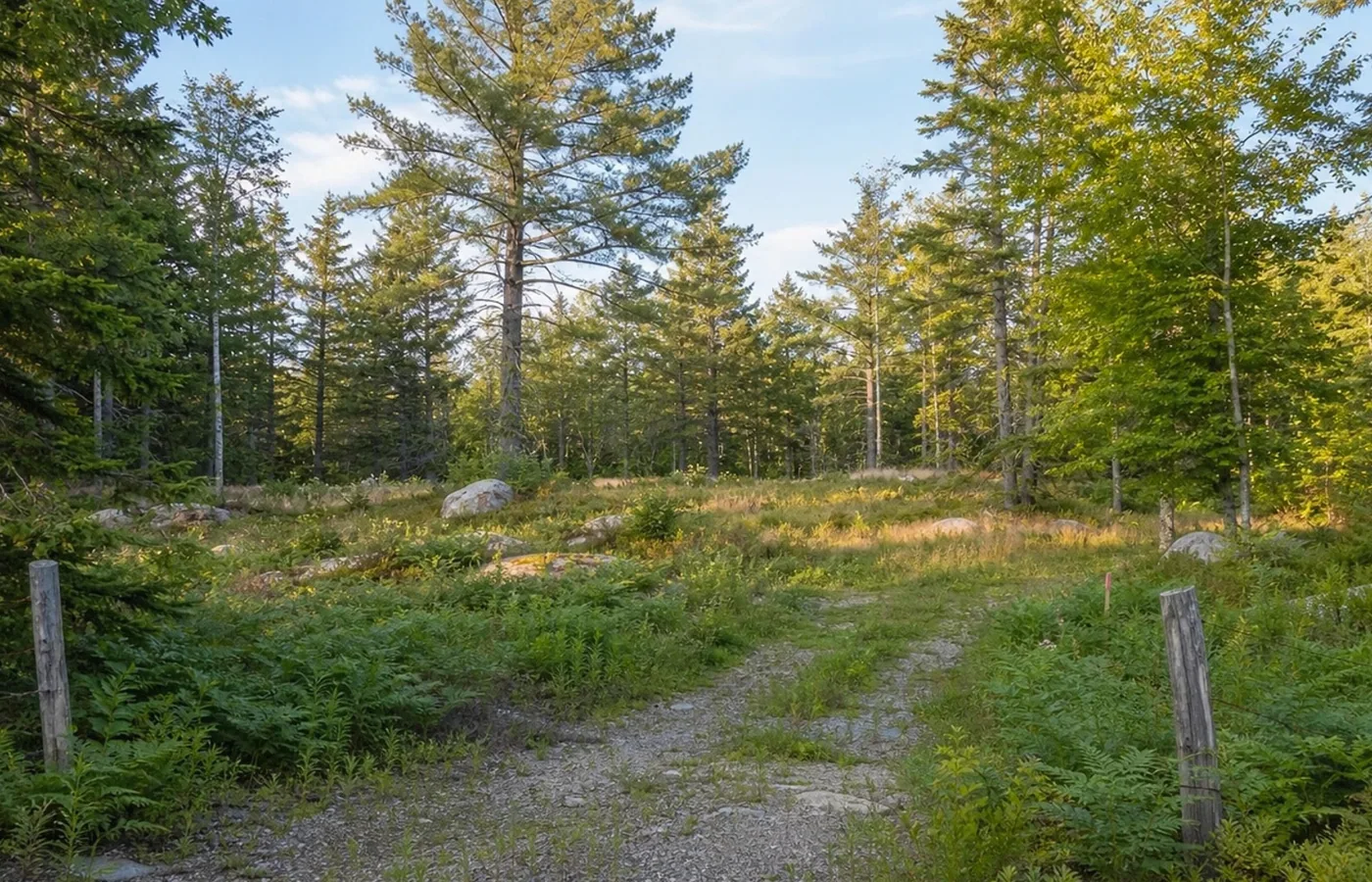 Open Michigan land access road near Hart